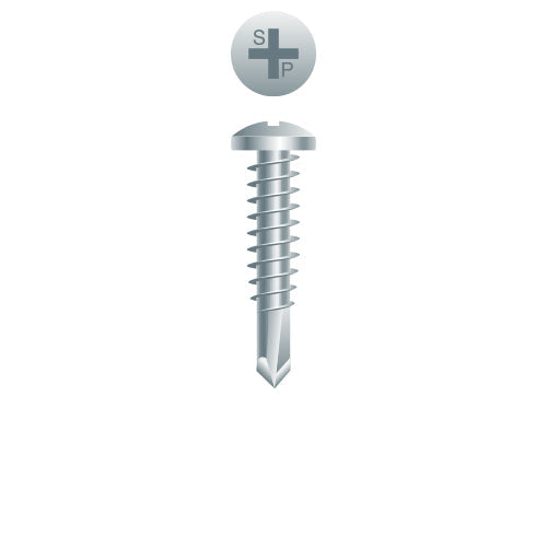 #10 Strong-Point Pan Head 10-16 x 1-1/2, PH, Zinc
