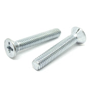 5/16-18x3/4" Phillips Flat Head Machine Screws Steel Zinc