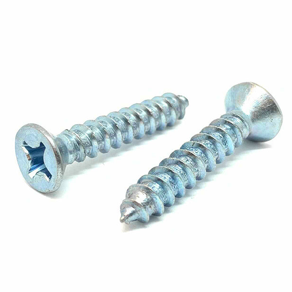 #14x2-1/2" Phillips Flat Head Type AB Self Tapping Sheet Metal Screws Zinc