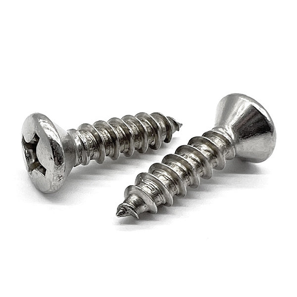 #8-15x1-1/4" 316 Stainless Steel Phillips Oval Head Type A Self Tapping Screws