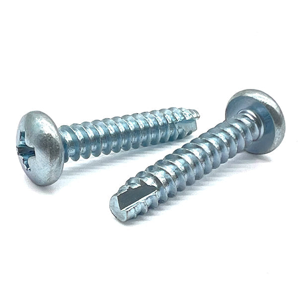 #10-16x1/2" Phillips Pan Head Type BT Thread Cutting Screws Zinc Clear