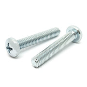 M8-1.25x45 Phillips Pan Head Machine Screws Steel Zinc