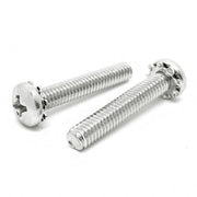 #10-32x1/4" 410 Stainless Steel External Tooth Sems Phillips Pan Head Machine Screws