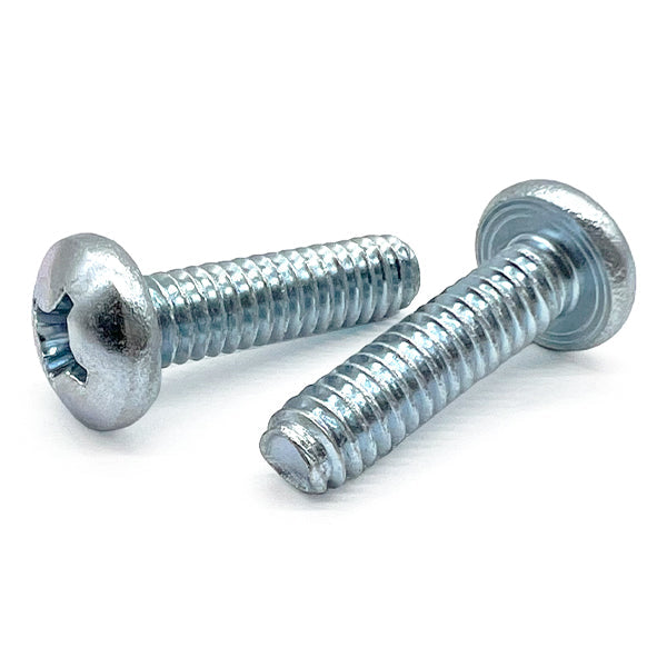 #10-24x1/2" Phillips Pan Head Thread Rolling Screws Zinc Clear