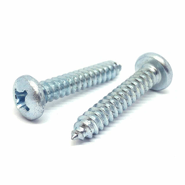 #10x2" Phillips Pan Head Type AB Self Tapping Sheet Metal Screws Zinc