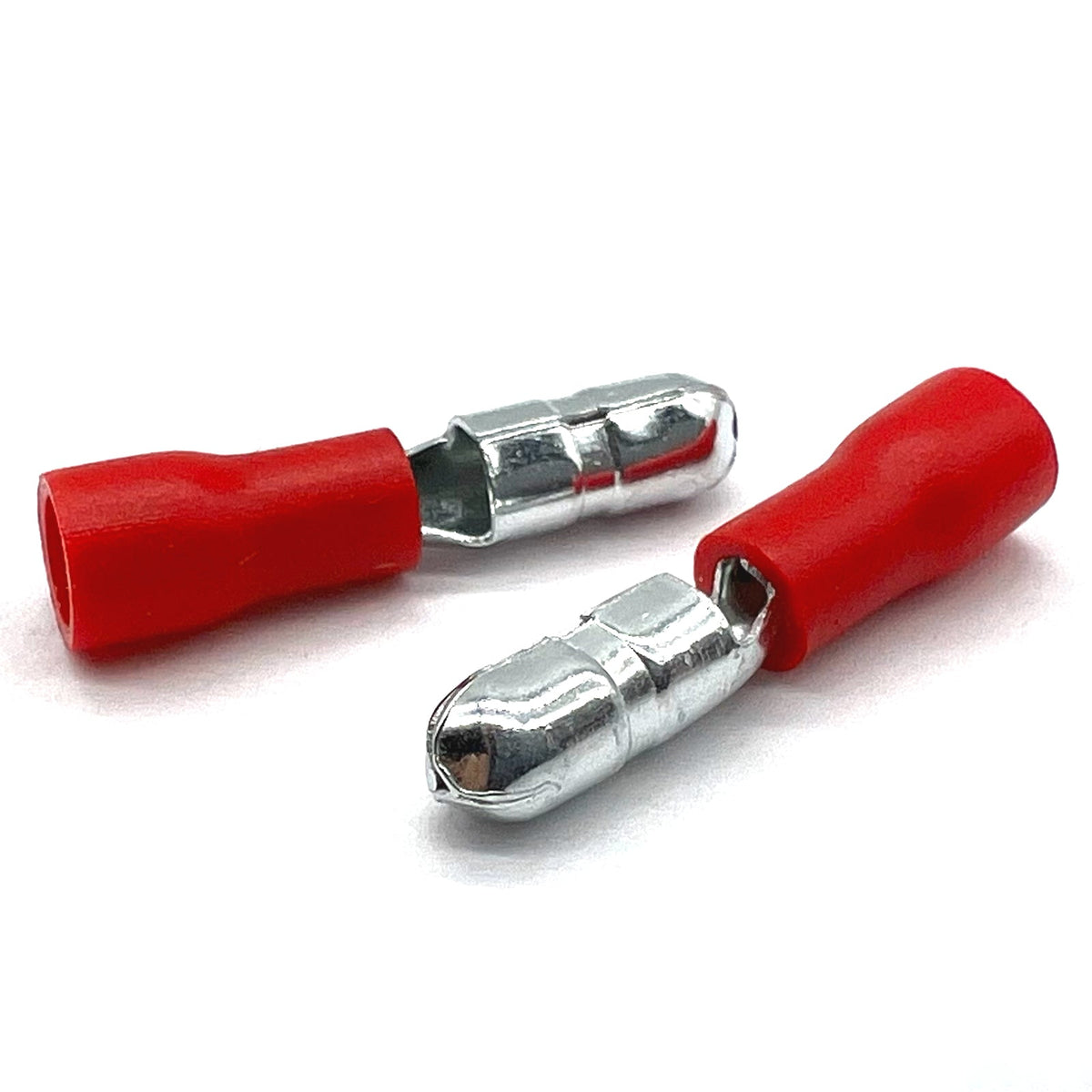 Red PVC/Vinyl Male Bullet Crimp Connector, AWG 22-18