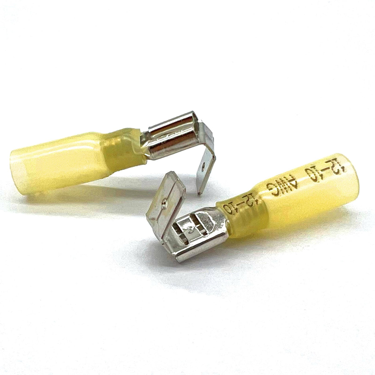 Yellow Heat Shrink Marine Grade Piggy Back Connectors, AWG 12-10