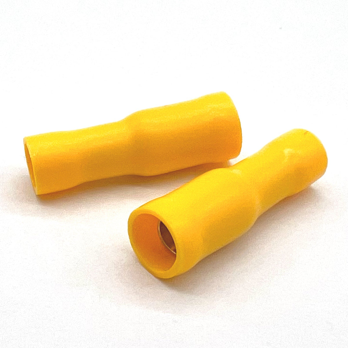 Yellow PVC/Vinyl Female Fully Insulated Bullet Crimp Connector, AWG 12-10