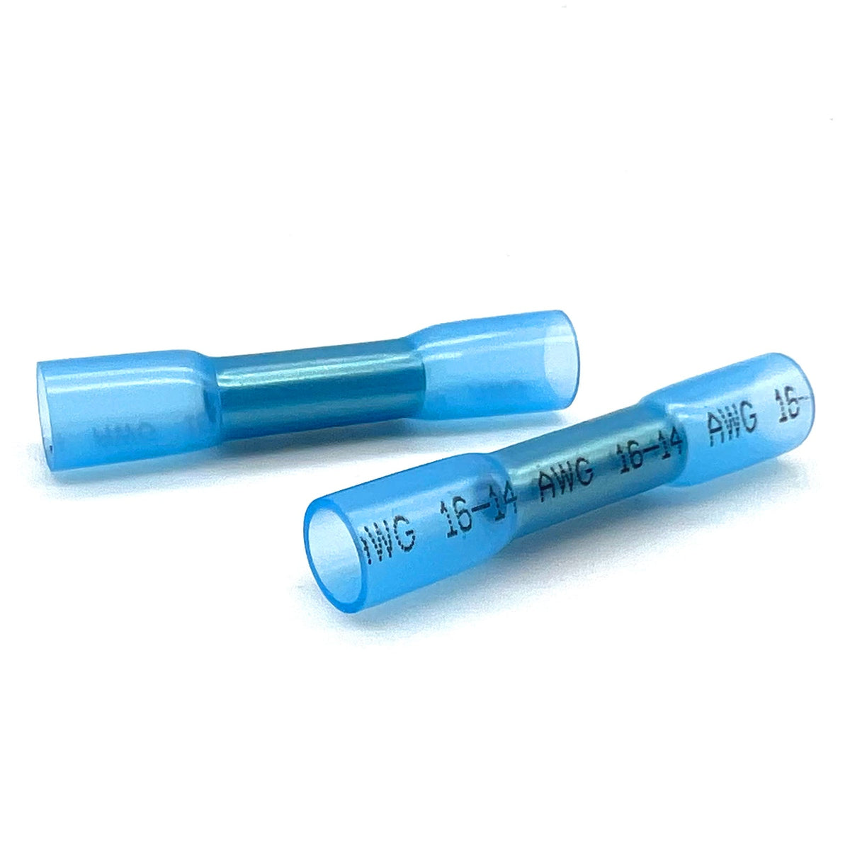 Blue Heat Shrink Marine Grade Butt Connectors, AWG 16-14