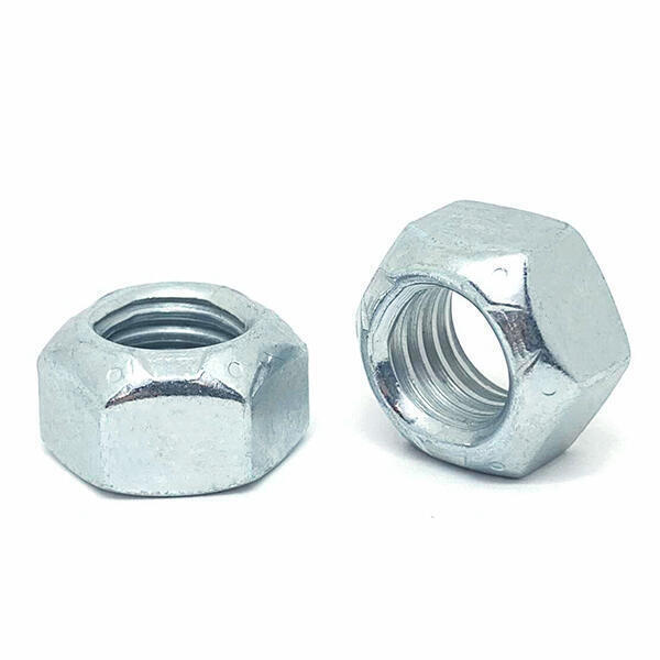 M10-1.25 Class 10 Hex Top Lock Nuts Fine Thread Zinc