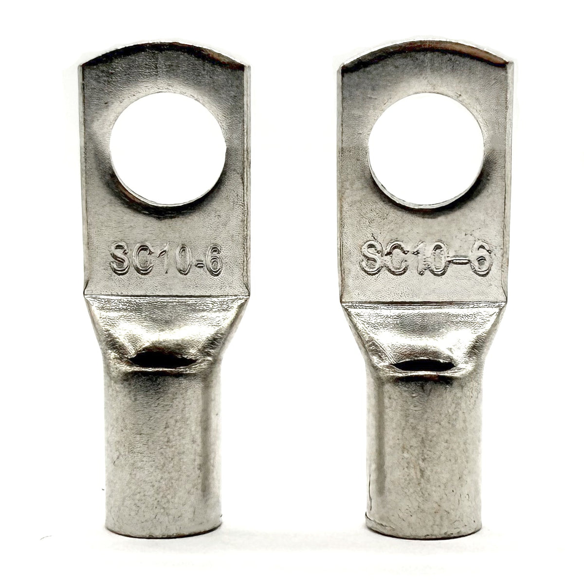 Copper Tin Lug Terminal 8AWG, M6 (1/4") Hole, SC10-6