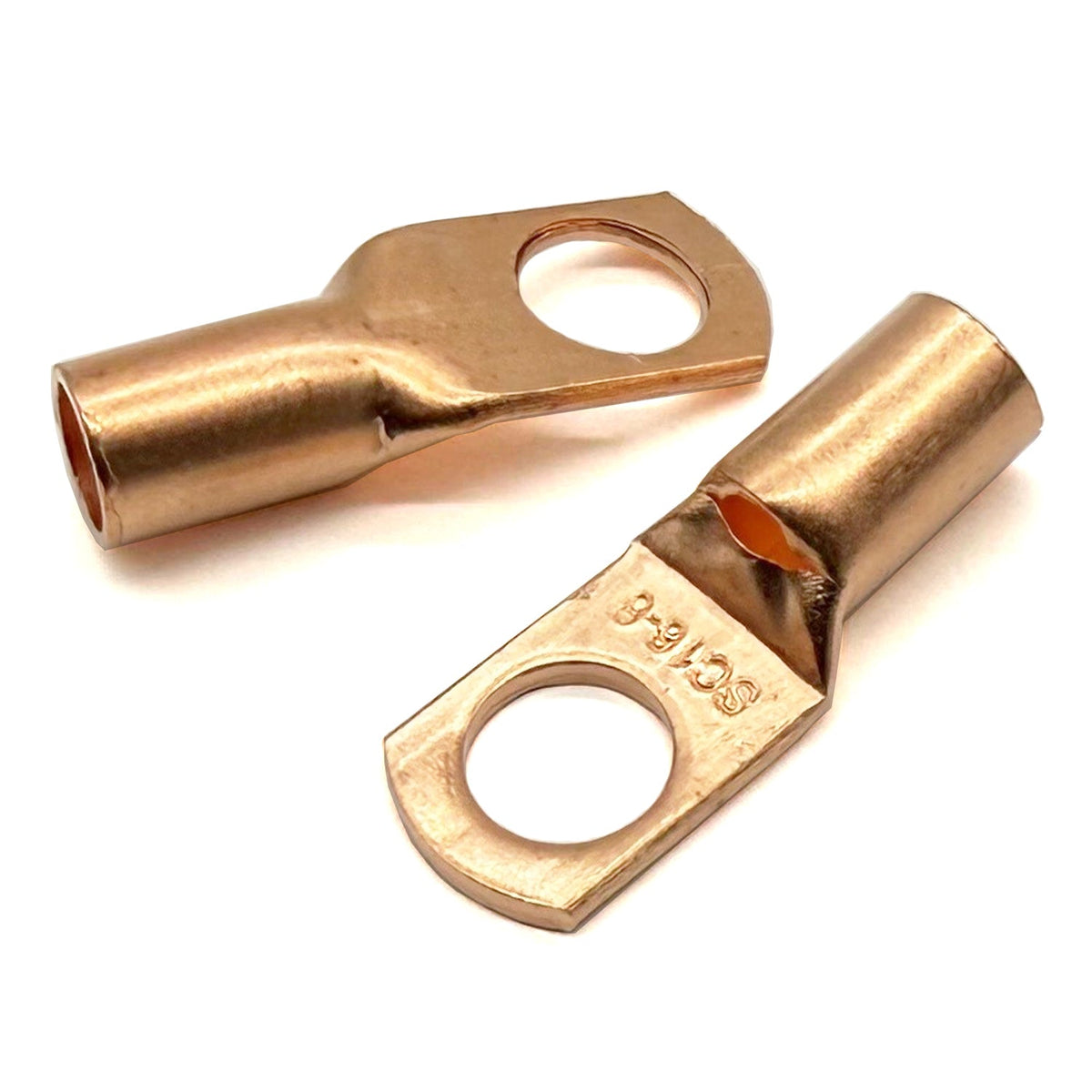 Copper Lug Terminal 6AWG, M8 (5/16") Hole, SC16-8