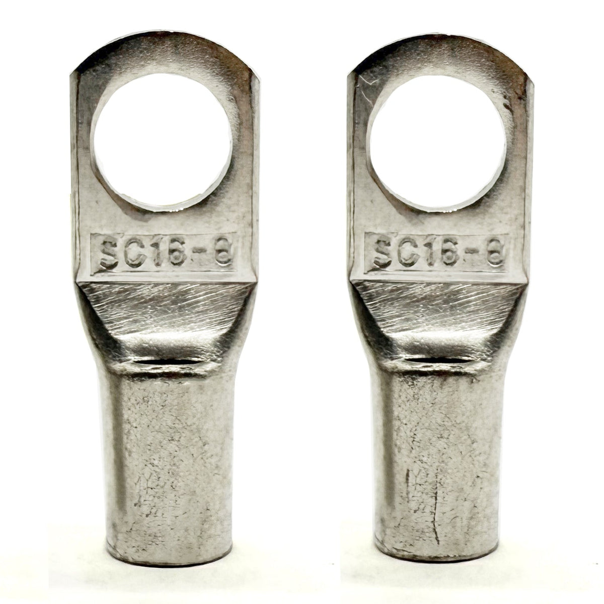 Copper Tin Lug Terminal 6AWG, M8 (5/16") Hole, SC16-8