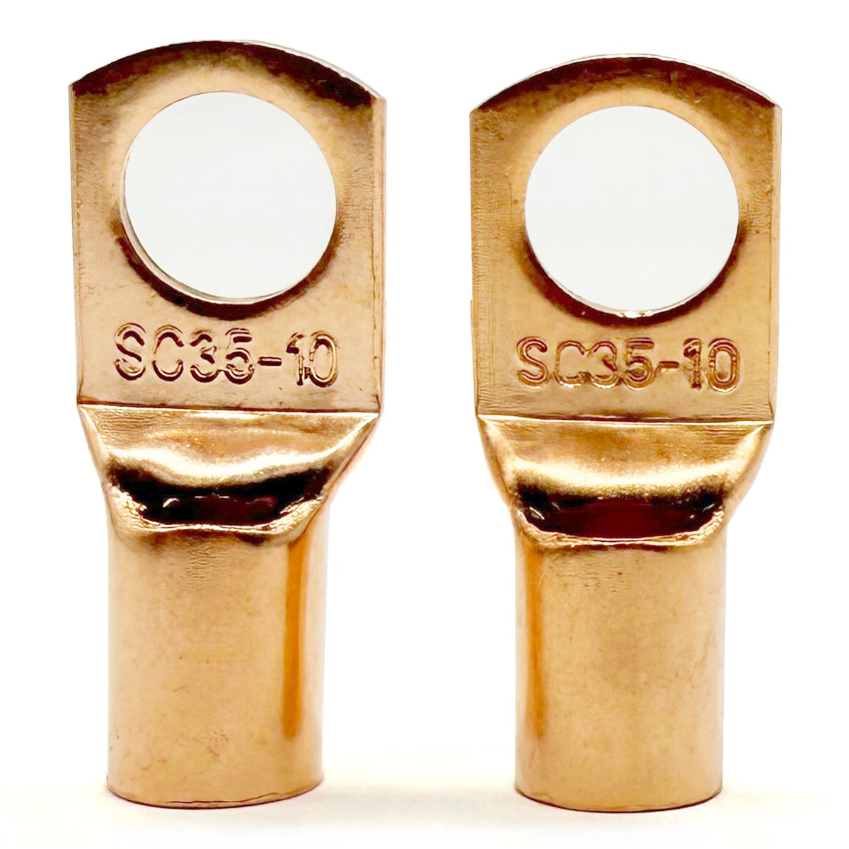Copper Lug Terminal 2AWG, M10 (3/8") Hole, SC35-10