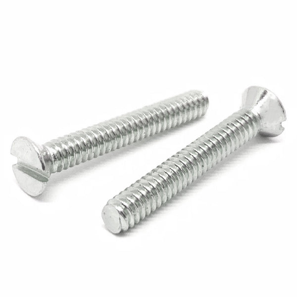 1/4-20x3" Stainless Steel Slotted Flat Head Machine Screws Steel