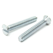 5/16-18x1" Slotted Flat Head Machine Screws Steel Zinc