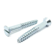 #6x2" Slotted Flat Head Wood Screws Zinc Clear