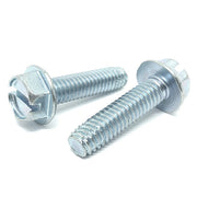 1/4-20x3/4"  Slotted Hex Washer Head Type F Thread Cutting Screws Zinc