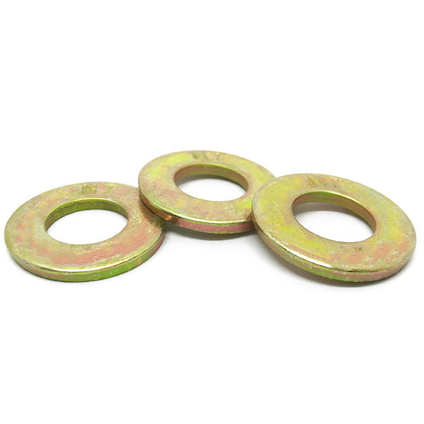 1/2" SAE Grade L-9 Flat Washers USA Zinc Yellow