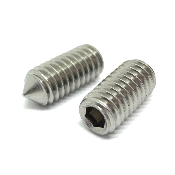 #8-32x3/16"  Stainless Steel Cone Point Allen Socket Set Screw