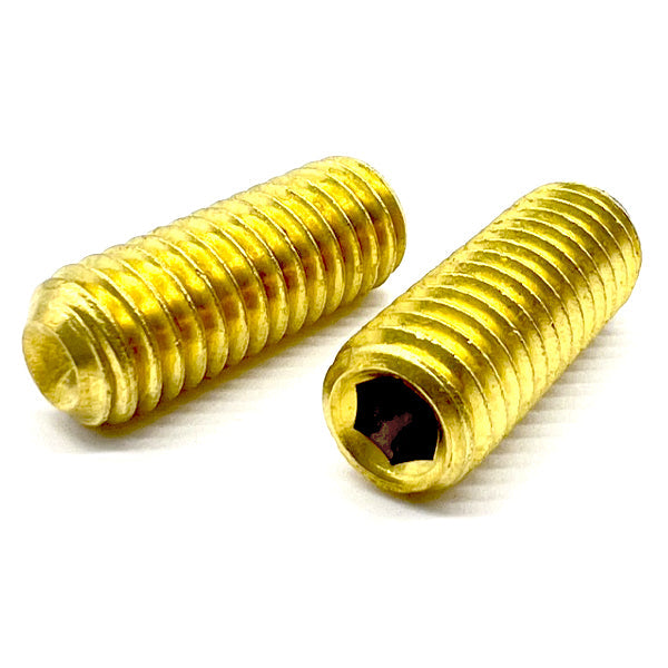 #8-32x1/4" Brass Cup Point Socket Set Screws