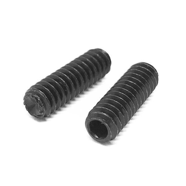 5/16-18x3/4" Alloy Knurled Cup Point Allen Socket Set Screw Black Oxide