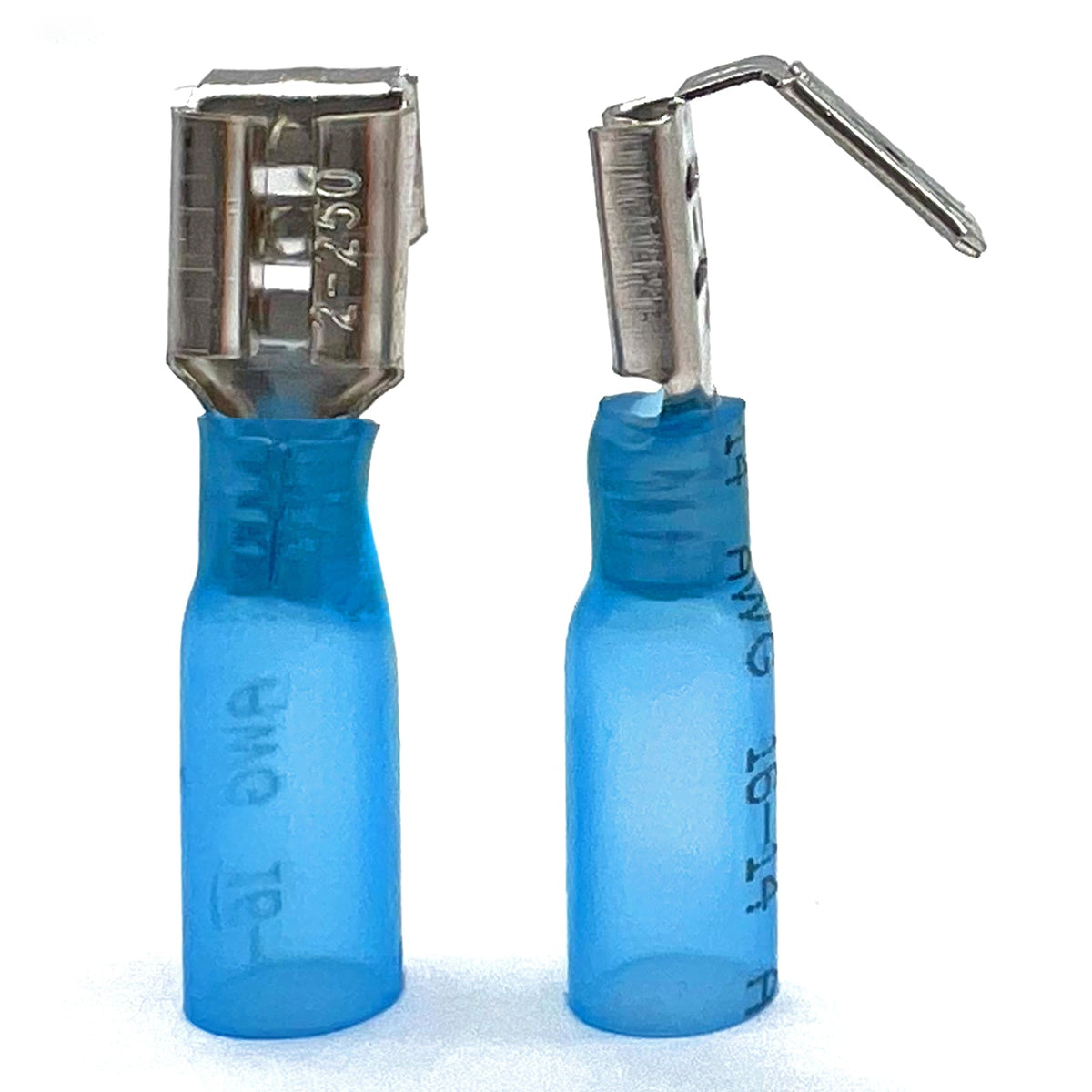 Blue Heat Shrink Marine Grade Piggy Back Connectors, AWG 16-14