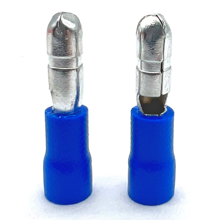 Blue PVC/Vinyl Male Bullet Crimp Connector, AWG 16-14