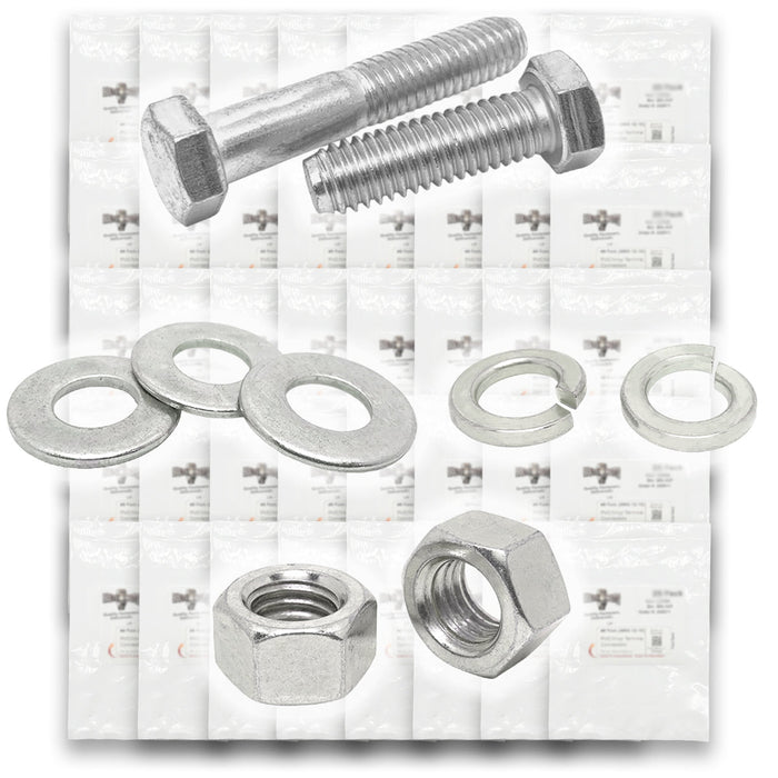 1/2"-20 Fine 18-8 Stainless Steel Hex Cap Screws, Nuts, & Washers - 496 PCS