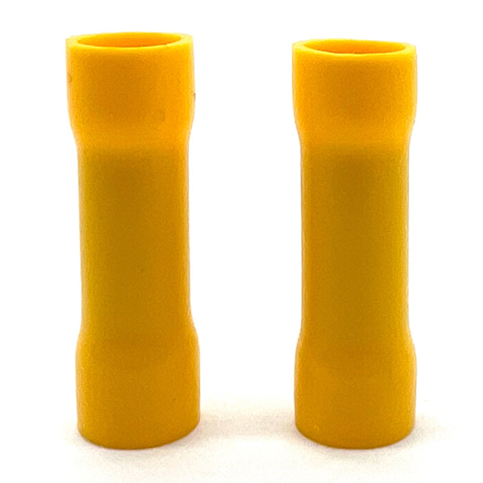 Yellow PVC/Vinyl Butt Splice Crimp Connector, AWG 12-10