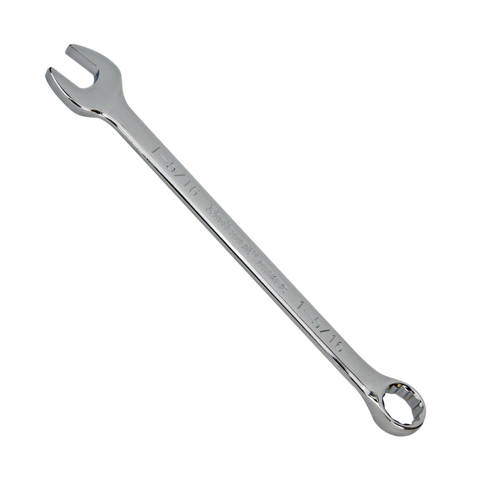 1 1/8" Combo Wrench, 12Pt. Proferred Combination Wrench, Chrome Finish