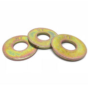 1/4" USS Grade 8 Flat Washers Zinc Yellow