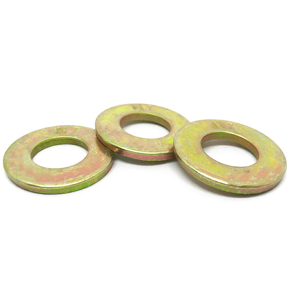 1" USS Grade L-9 Flat Washers USA Zinc Yellow