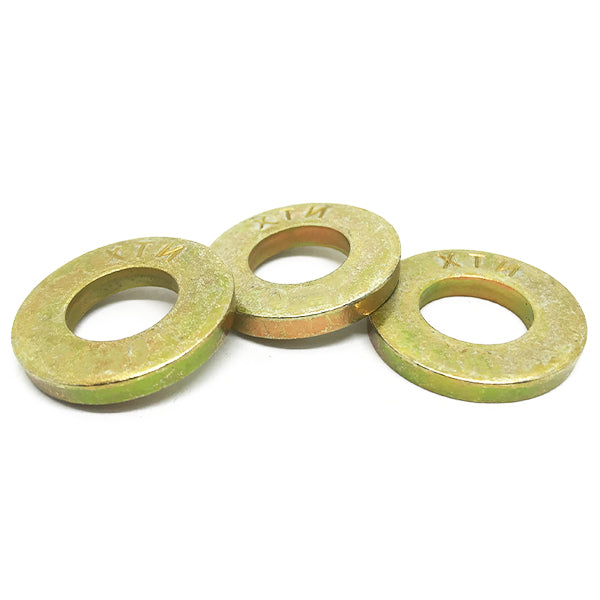 7/16" USS Grade 8 Extra Thick Flat Washers Zinc Yellow