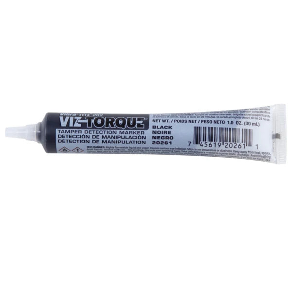 Viz-Torque® Tamper Detection Marker, Black, 1oz  Plastic Tube