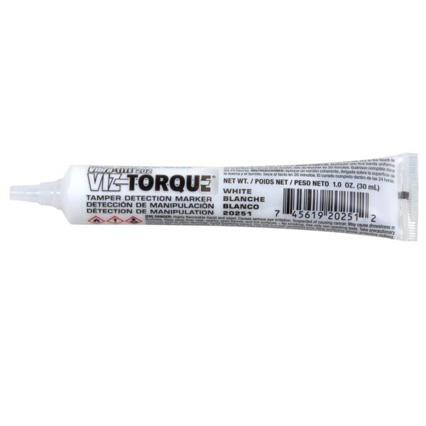 Viz-Torque® Tamper Detection Marker, White, 1oz  Plastic Tube