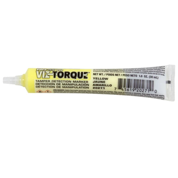 Viz-Torque® Tamper Detection Marker, Yellow, 1oz  Plastic Tube