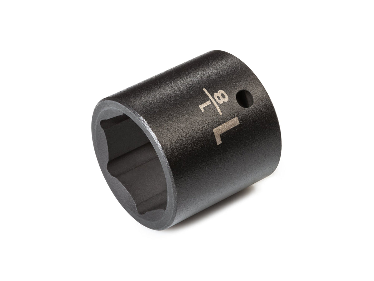 1/2 Inch Drive x 1-1/8 Inch Shallow 6-Point Impact Socket