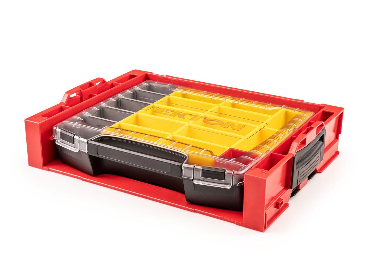 Lidded Drawer (i-BOXX) with 14-Piece Organizer Bin Set in Stacking Drawer Rack