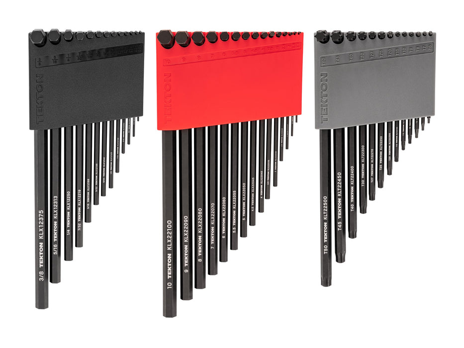 Flat End Hex and Star L-Key Set with Holders, 41-Piece (0.050-3/8 in., 1.3-10 mm, T6-T50)