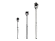 1/4, 3/8, 1/2 Inch Drive Quick-Release Ratchet Set (3-Piece)