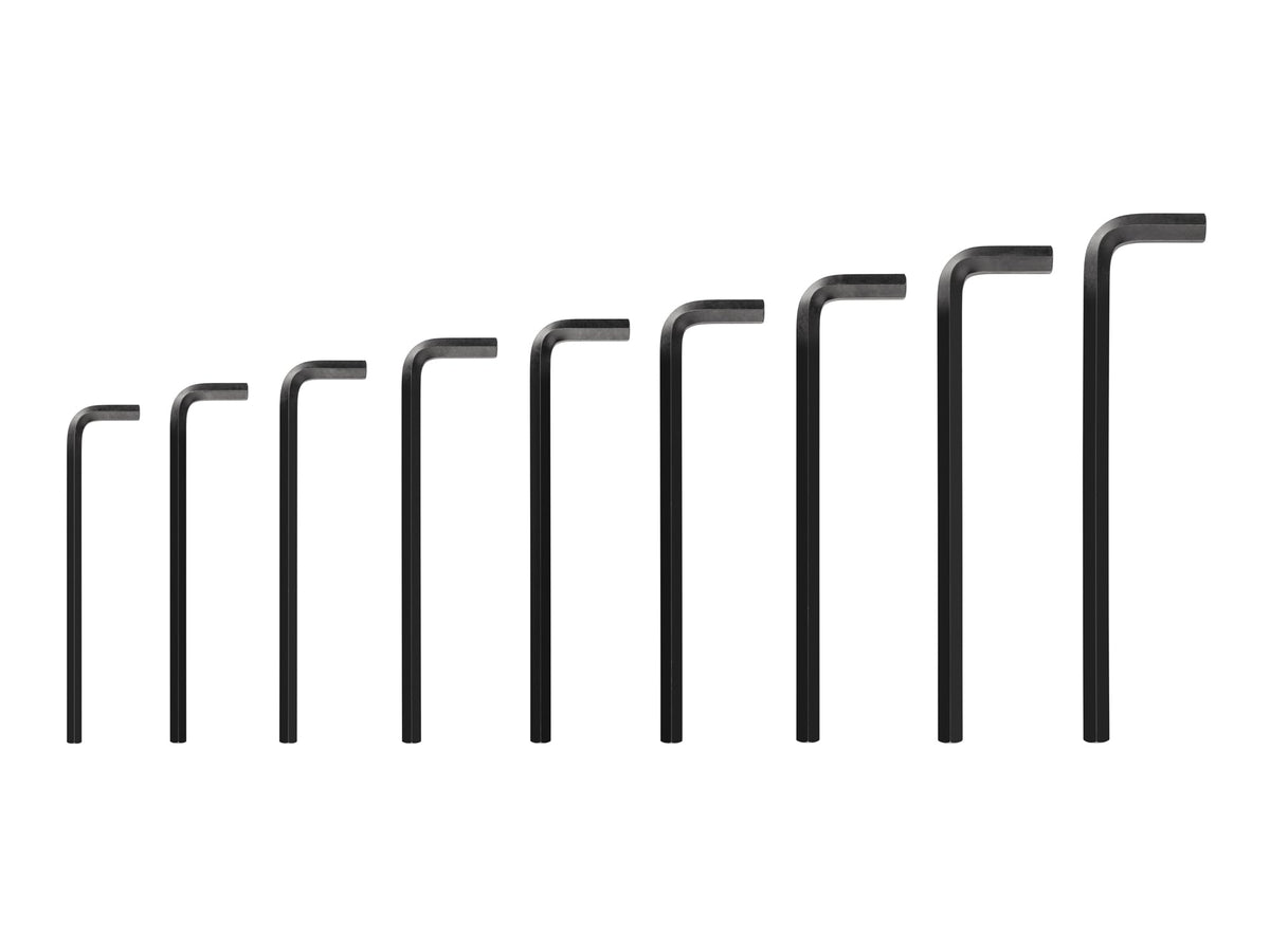 Flat End Hex L-Key Set, 9-Piece (11-19 mm)