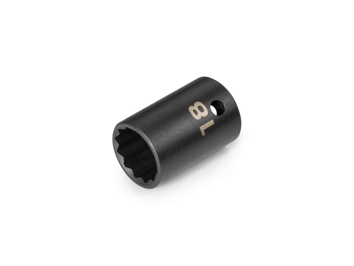1/2 Inch Drive x 18 mm Shallow 12-Point Impact Socket