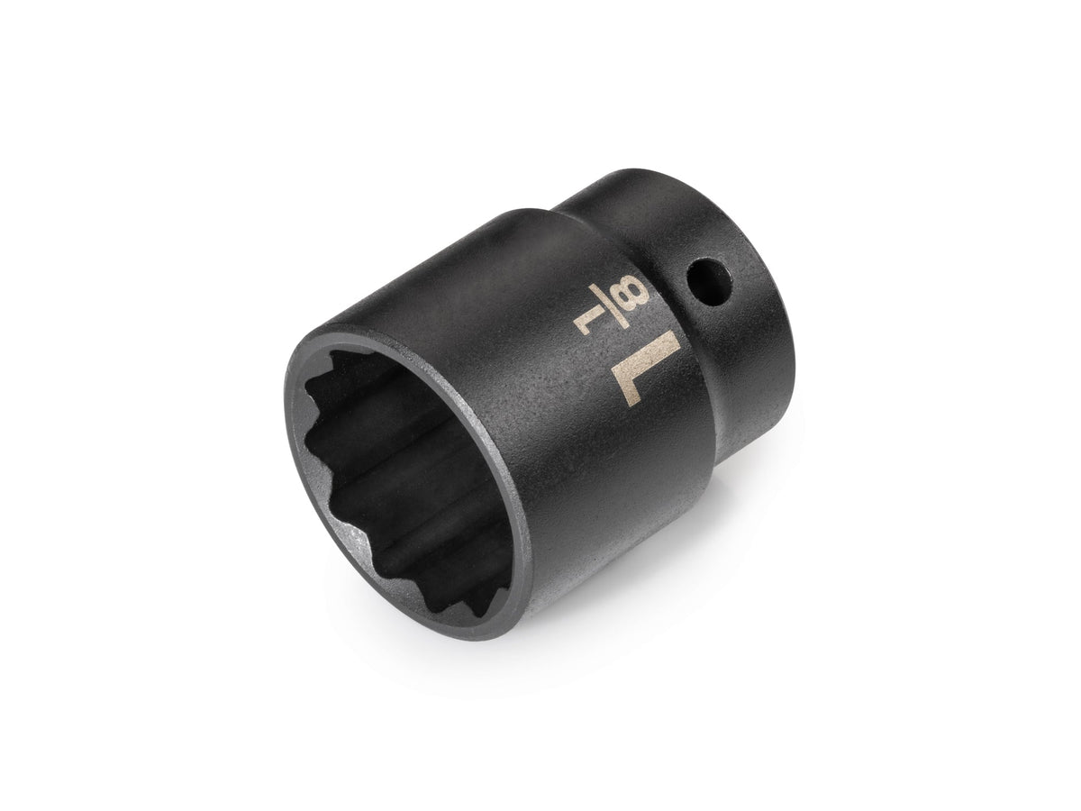1/2 Inch Drive x 1-1/8 Inch Shallow 12-Point Impact Socket