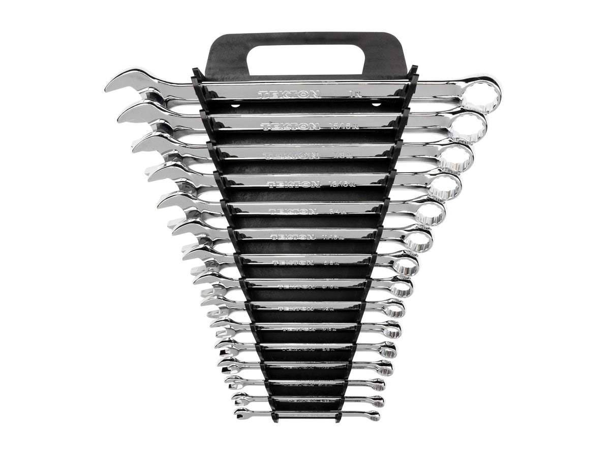 Combination Wrench Set with Holder, 15-Piece (1/4-1 in.)