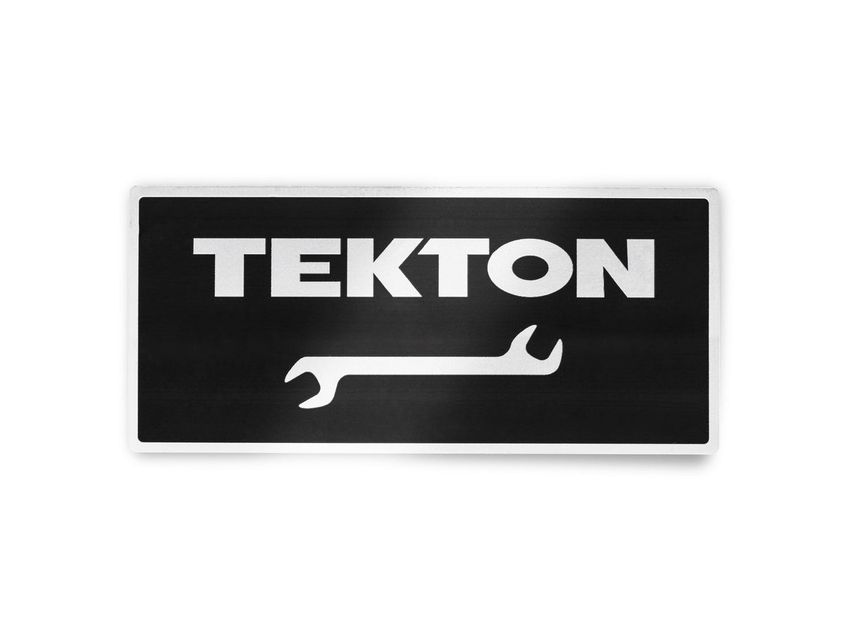 Tekton Angle Wrench Logo Sticker, Matte Black (4 x 1.9 in.)