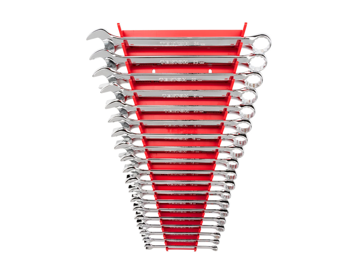 Combination Wrench Set with Rack, 19-Piece (6-24 mm)