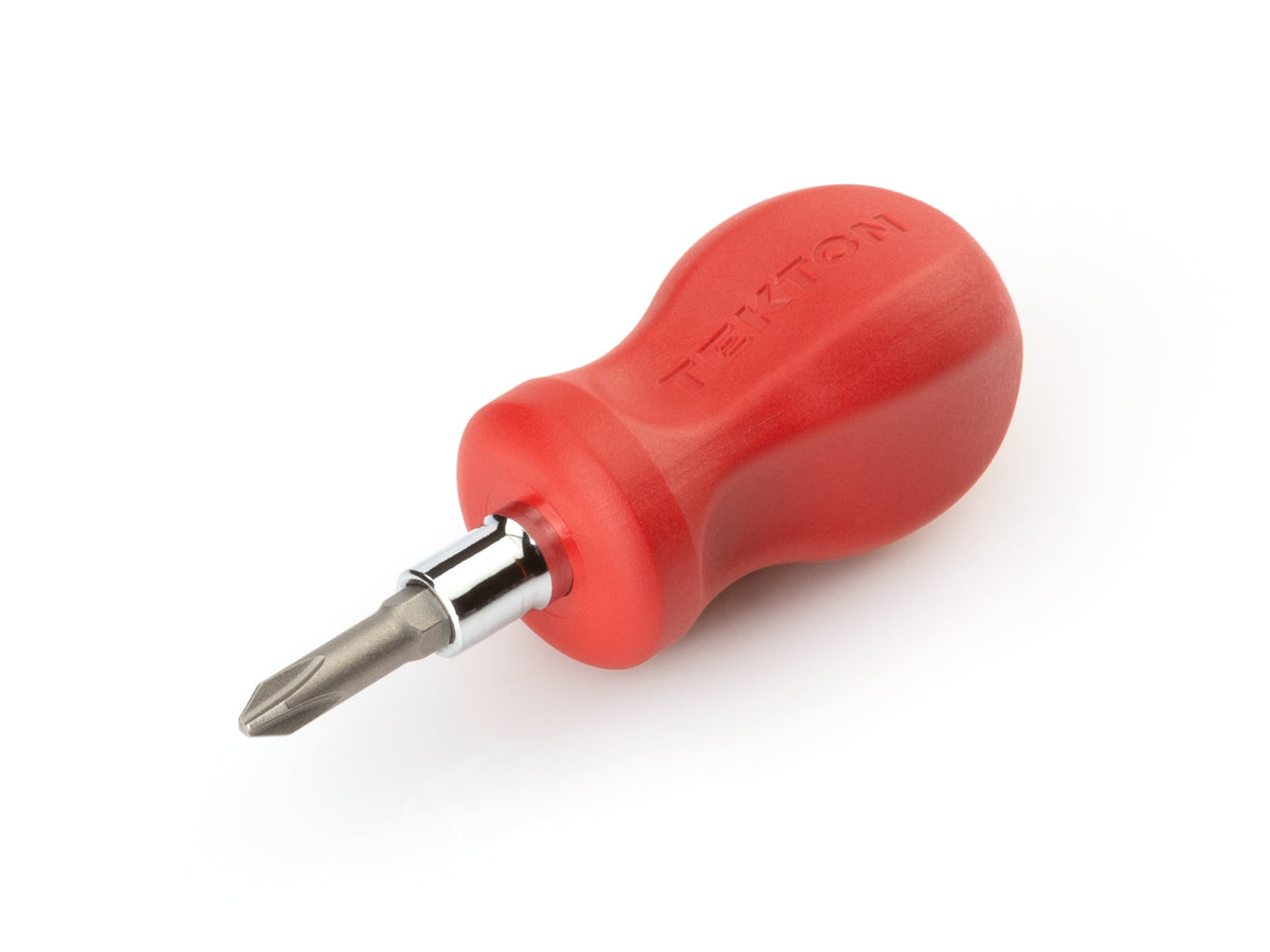 3-in-1 Stubby Phillips/Slotted Driver (#2 x 1/4 in., Red)