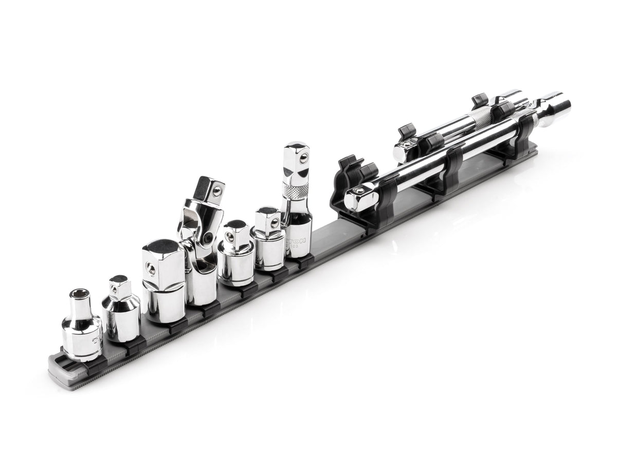 1/2 Inch Drive Extension and Accessory Set with Rail (9-Piece)