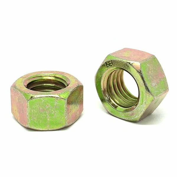 7/16"-20 Grade 8 Finished Hex Nuts Zinc Yellow